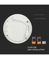 18W Ø22,5cm LED infälld panel - Hål: Ø21 cm, Mått: Ø22,5 cm