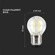V-Tac 4W LED lampa - Samsung LED chip, G45, Filament, E27
