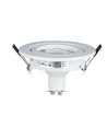 V-Tac 3-pak downlight med 5W ljuskälla - Vit front, komplett med GU10 håller och LED spot, inomhus