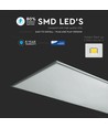 V-Tac 120x60 LED panel - 40W, 120lm/w, Samsung LED chip, vit kant