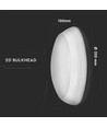 V-Tac 15W LED takarmatur - Mikrovågssensor, skymningssensor, nattbelysning, IP65, inkl. ljuskälla