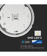 V-Tac 15W LED takarmatur - Mikrovågssensor, skymningssensor, nattbelysning, IP65, inkl. ljuskälla