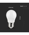 E27 5W Smart Home klot LED-lampa - G45, Tuya/Smart Life, fungerar med Google Home, Alexa och smartphones