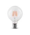 E27 6W LED glob-lampa - Ø12,5 cm, Samsung LED-chip, filament