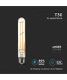 V-Tac 6W LED lampa - Filament, T30, extra varmvitt, 2200K, E27