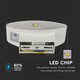 V-Tac 5W LED vägglampa - Indirekt, IP20 inomhus, 230V, inkl. ljuskälla