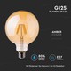 V-Tac 6W LED globlampa - Filament, Ø12,5 cm, extra varmvitt, 2200K, E27