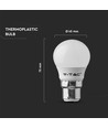 V-Tac 5,5W LED lampa - Samsung LED chip, G45, B22