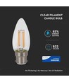 V-Tac 4W LED kronljus - Samsung LED chip, filament, B22