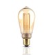 V-Tac 4W LED lampa - Filament, amberfärgad, extra varmvitt, 1800K, ST64, E27