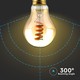 V-Tac 4W LED lampa - Spiral filament, amberfärgad, extra varmvitt, 2200K, A60, E27
