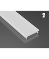 Aluprofil Type Z för inomhus IP20 LED strip - Infälld, 1 meter, obehandlat aluminium, välj cover