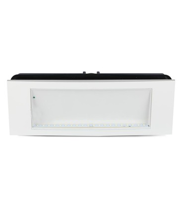 V-Tac 4W LED nödbelysning - För vägg/tak/infälld montering, 110 lumen, inkl. batteri och piktogram