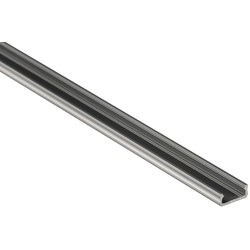 Alu profiler Aluprofil Type D till inomhus IP20 LED strip - Låg, 1 meter, obehandlat aluminium, välj cover