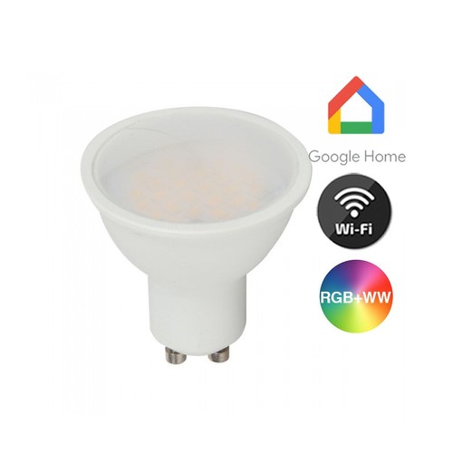 V-Tac 5W Smart Home LED lampa - Tuya/Smart Life, fungerar med Google Home, Alexa och smartphones, GU10 Spot