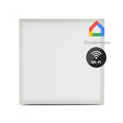 WiFi V-Tac 60x60 Smart Home LED panel - Tuya/Smart Life, 40W, fungerar med Google Home, Alexa och smartphones, vit kant