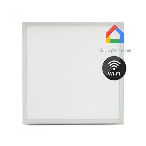 40W Smart Home LED-panel - 60x60, Tuya/Smart Life, fungerar med Google Home, Alexa och smartphones, vit kant