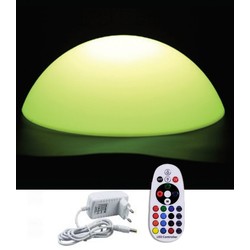 LED-belysning Lagertömning: V-Tac RGB LED halvboll - Uppladdningsbart, med fjärrkontroll, Ø50 cm