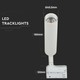 Lagertömning: V-Tac vit skenaspotlight 7W - Samsung LED chip, 3-fas