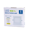 Outlet: EN: LED E6 BACK-LIT DOWN LIGHT 6W 3000K（Cutout：95mm-105mm）/SQUARE/Flush mounted