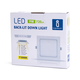 Outlet: EN: LED E6 BACK-LIT DOWN LIGHT 9W 3000K（Cutout：115mm-125mm）/SQUARE/Flush mounted