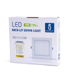 Outlet: EN: LED E6 BACK-LIT DOWN LIGHT 9W 3000K（Cutout：115mm-125mm）/SQUARE/Flush mounted