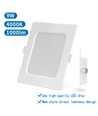 Outlet: EN: LED E6 BACK-LIT DOWN LIGHT 9W 4000K（Cutout：115mm-125mm）/SQUARE/Flush mounted