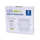 Outlet: EN: LED E6 BACK-LIT DOWN LIGHT 9W 4000K（Cutout：115mm-125mm）/SQUARE/Flush mounted