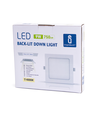 Outlet: EN: LED E6 BACK-LIT DOWN LIGHT 9W 4000K（Cutout：115mm-125mm）/SQUARE/Flush mounted