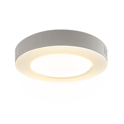 Outlet Outlet: EN: LED E6 BACK-LIT ROUND DOWN LIGHT 6W 3000K /SURFACE MOUNTED