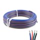 12-24V RGB kabel - 4 x 0,5 mm², löpmeter, min. 5 meter