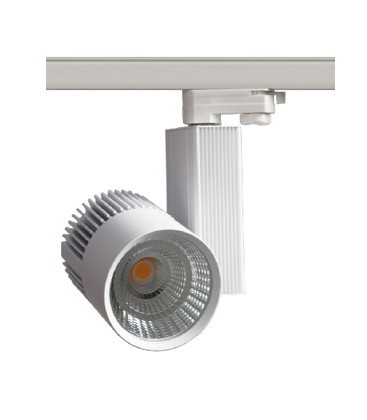 Lagertömning: LEDlife vit skenaspotlight 31W - Philips COB, Flicker free, RA90, 3-fas