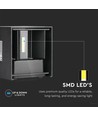 12W LED-vägglampa - IP65 utomhus, svart, fyrkantig, justerbar spridning, inkl. ljuskälla