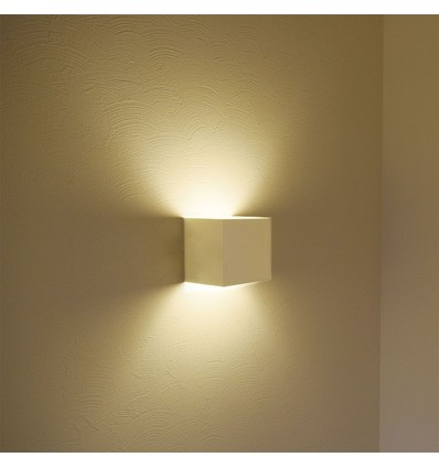 12W LED vit vägglampa - IP65 utomhus, fyrkantig, justerbar spridning, inkl. ljuskälla
