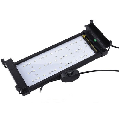 26-50 cm akvarie armatur - 6W LED, vit/blå, justerbar