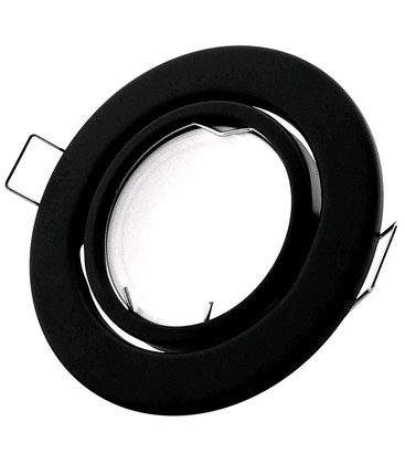 Downlight kit utan ljuskälla - Hål: Ø7 cm, Mål: Ø9 cm, svart, vælg MR16 eller GU10 sockel
