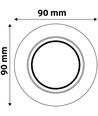 Downlight kit utan ljuskälla - Hål: Ø7 cm, Mål: Ø9 cm, svart, vælg MR16 eller GU10 sockel