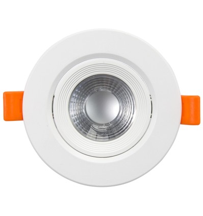 7W LED inbyggningsspot - Hål: Ø8 cm, Mål: Ø10 cm, inbyggd driver, 230V