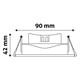 7W LED inbyggningsspot - Hål: Ø7,6 cm, Mål: Ø9 cm, inbyggd driver, 230V