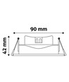 7W LED inbyggningsspot - Hål: Ø7,6 cm, Mål: Ø9 cm, inbyggd driver, 230V