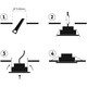 7W LED inbyggningsspot - Hål: Ø7,6 cm, Mål: Ø9 cm, inbyggd driver, 230V