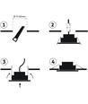 7W LED inbyggningsspot - Hål: Ø8 cm, Mål: Ø10 cm, inbyggd driver, 230V