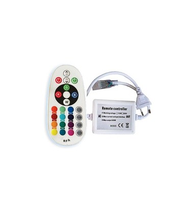 8x16 RGB controller till Neon Flex LED - Inkl. ändstycke, radiostyrd, 230V