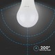 10 st V-Tac 9W LED lampa - 200 grader, E27
