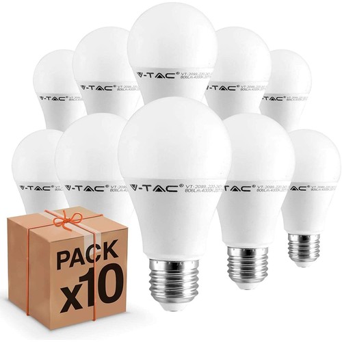 10-pack E27 9W LED-lampa - 200 grader