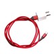 V-Tac USB-C till USB-A kabel - 1 meter, flettet kabel, röd
