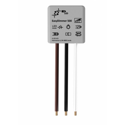 EasyDimmer500 - 250W LED dimmer, fjädertryck/push dim, korsomkoppling