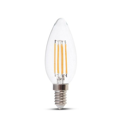 V-Tac 6W LED kronljus - Filament, E14