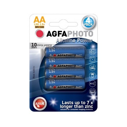 AA 4-pack AgfaPhoto batteri - Alkaline, 1,5V