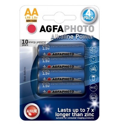 AA 4-pack AgfaPhoto batteri - Alkaline, 1,5V